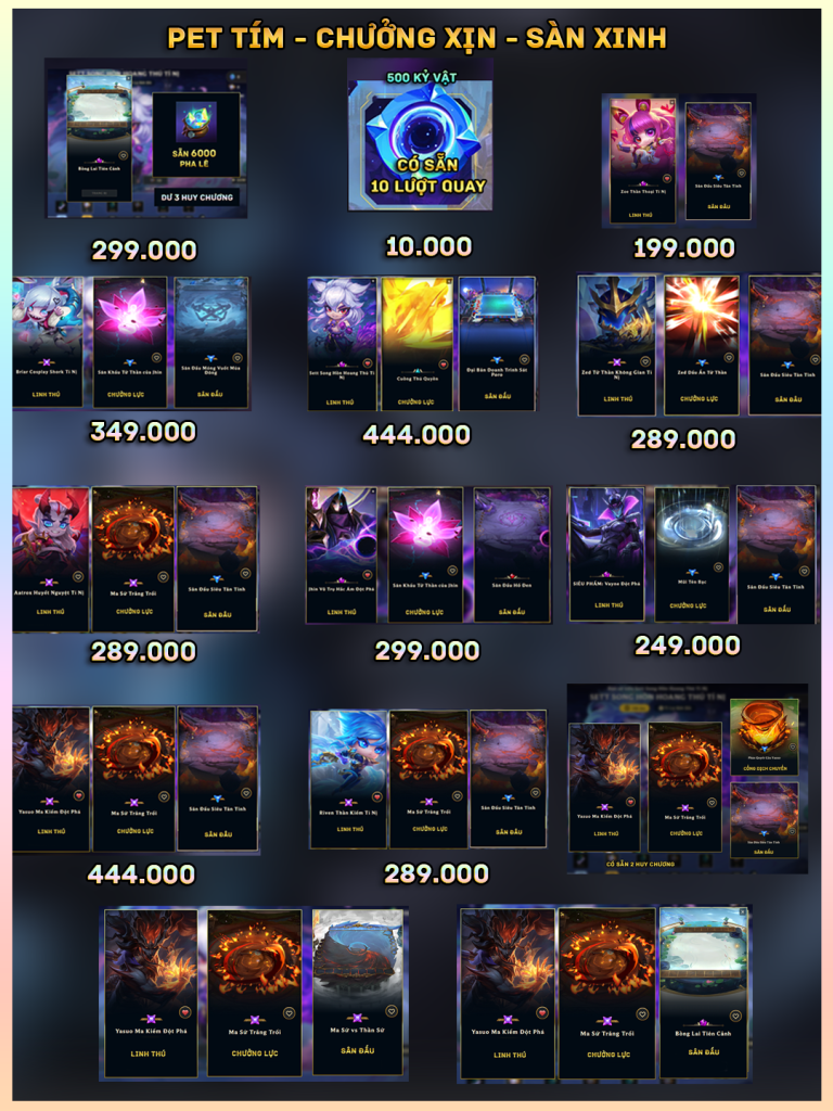 shop acc tft giá rẻ