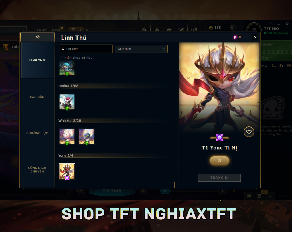mua ngay acc tft t1 yone