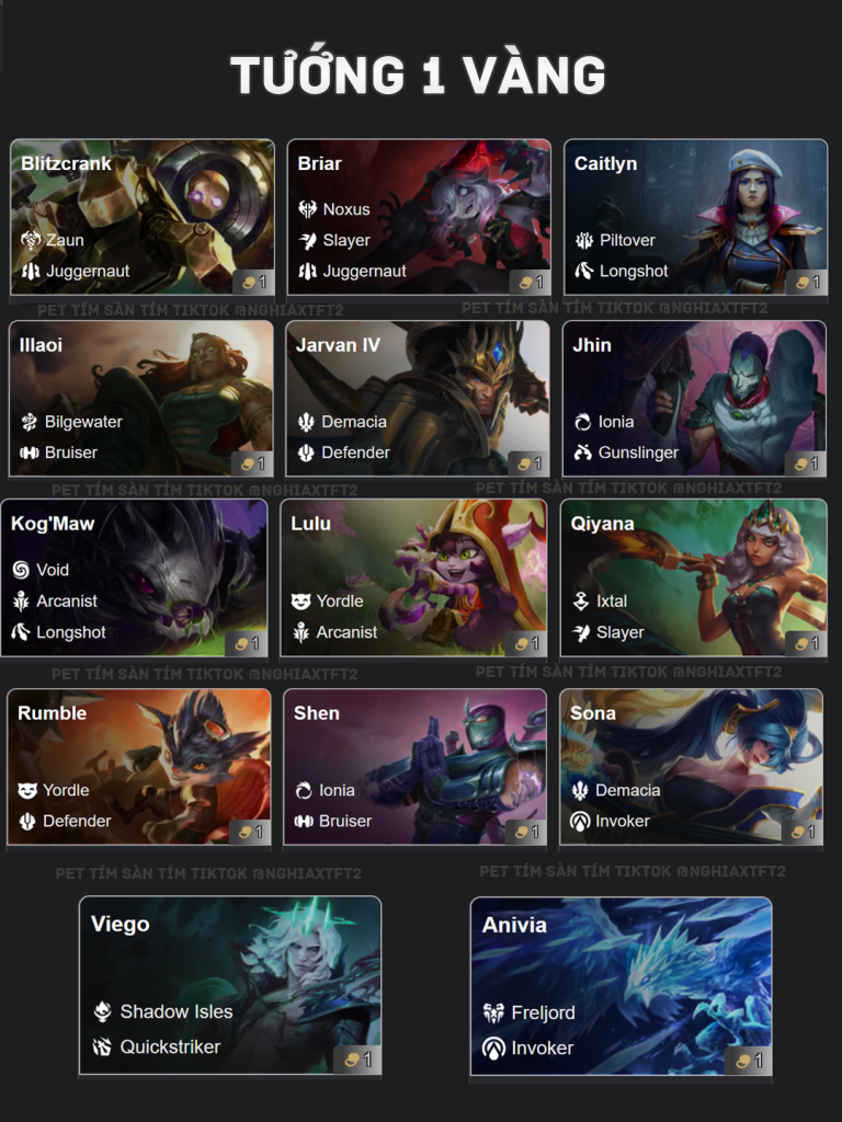 tướng tft mùa 16