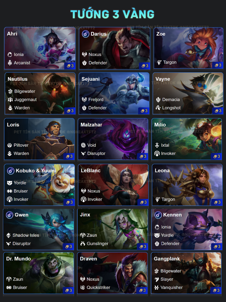 tướng tft mùa 16