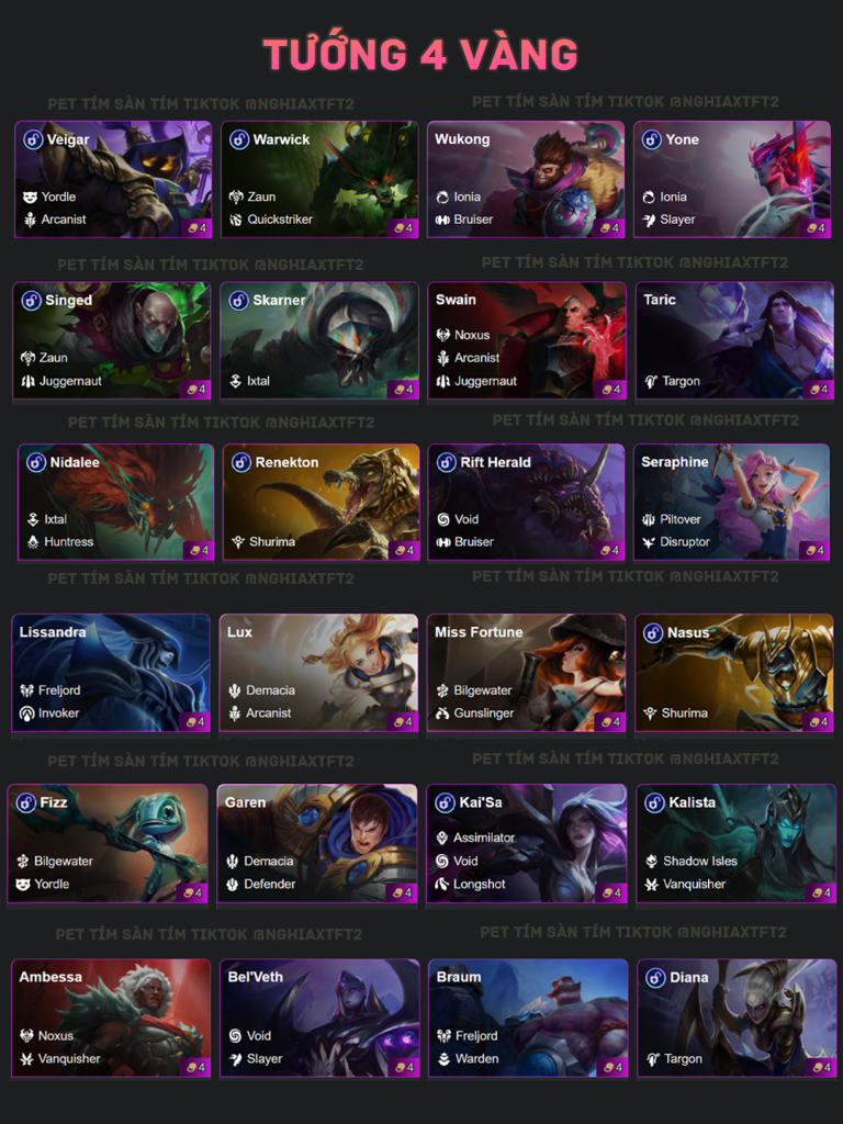 tướng tft mùa 16