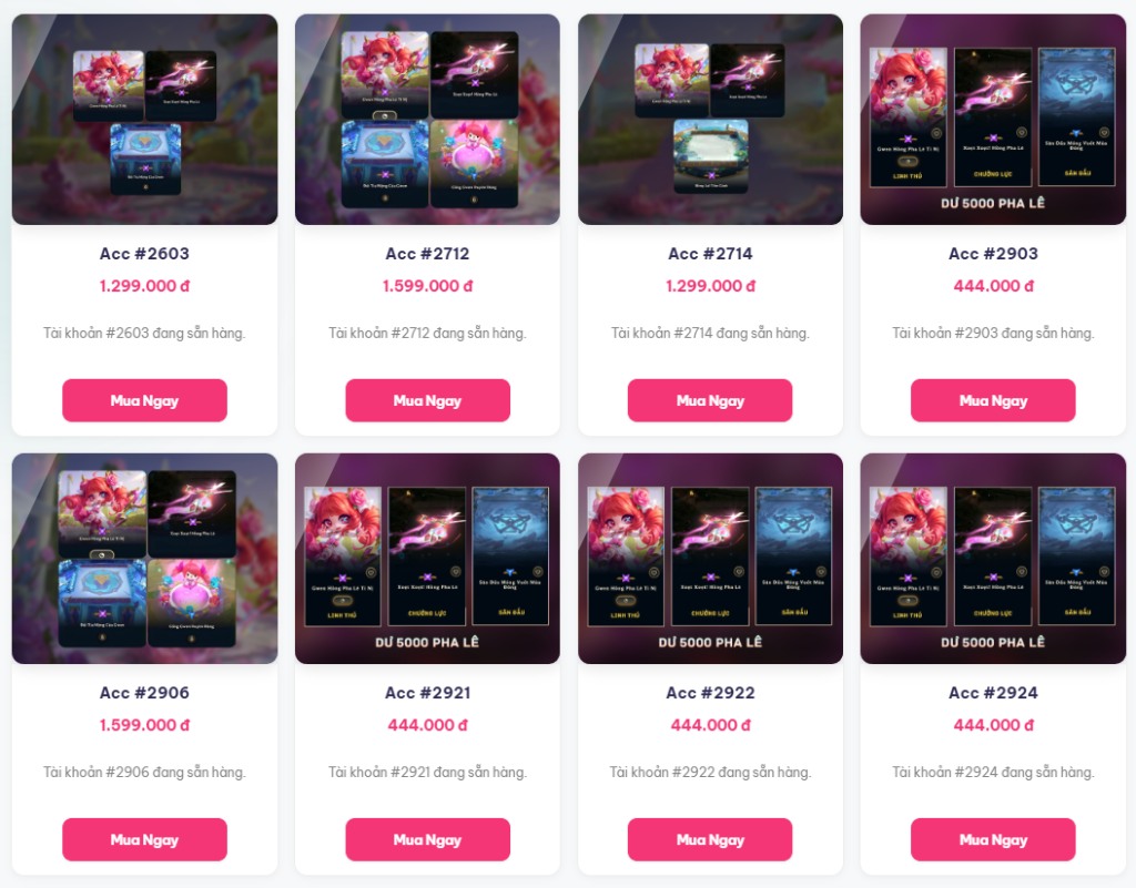 acc gwen hồng pha lê