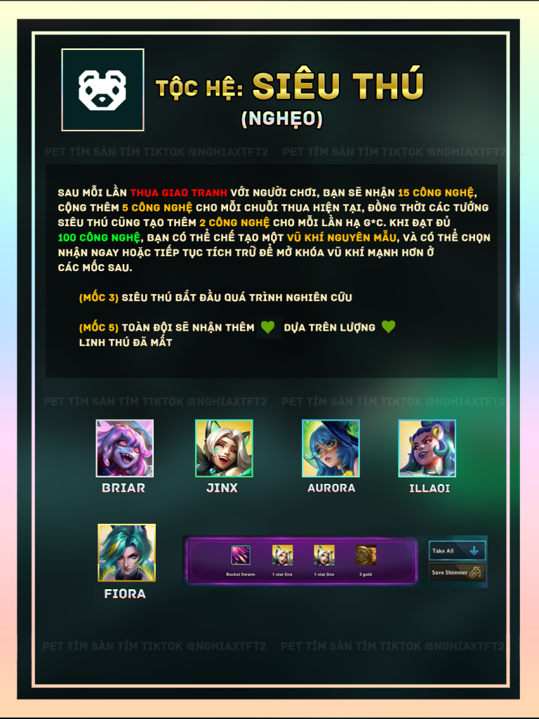 tộc hệ siêu thú tft mùa 17