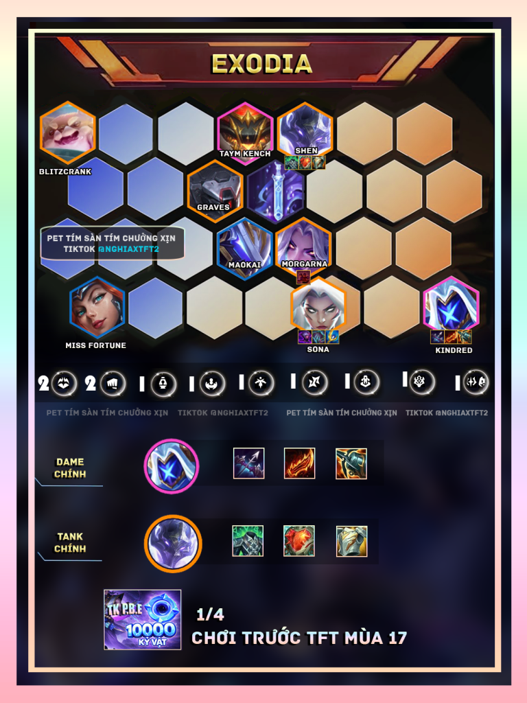 đội hình exodia tft mùa 17