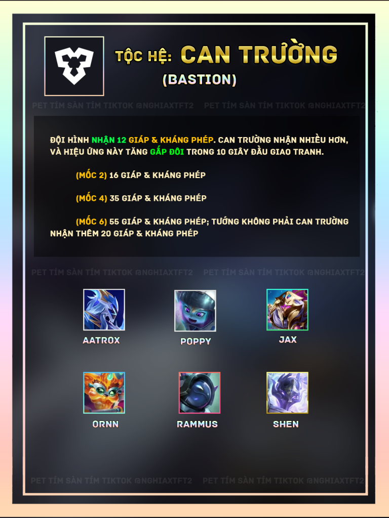 tộc hệ can trường tft mùa 17