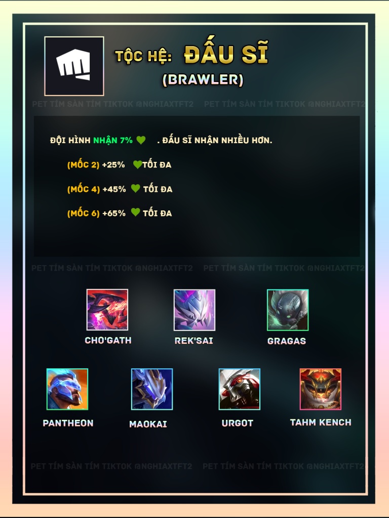 tộc hệ đấu sĩ tft mùa 17