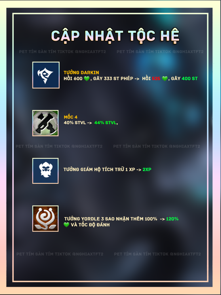 cập nhật tộc hệ tft 16.8