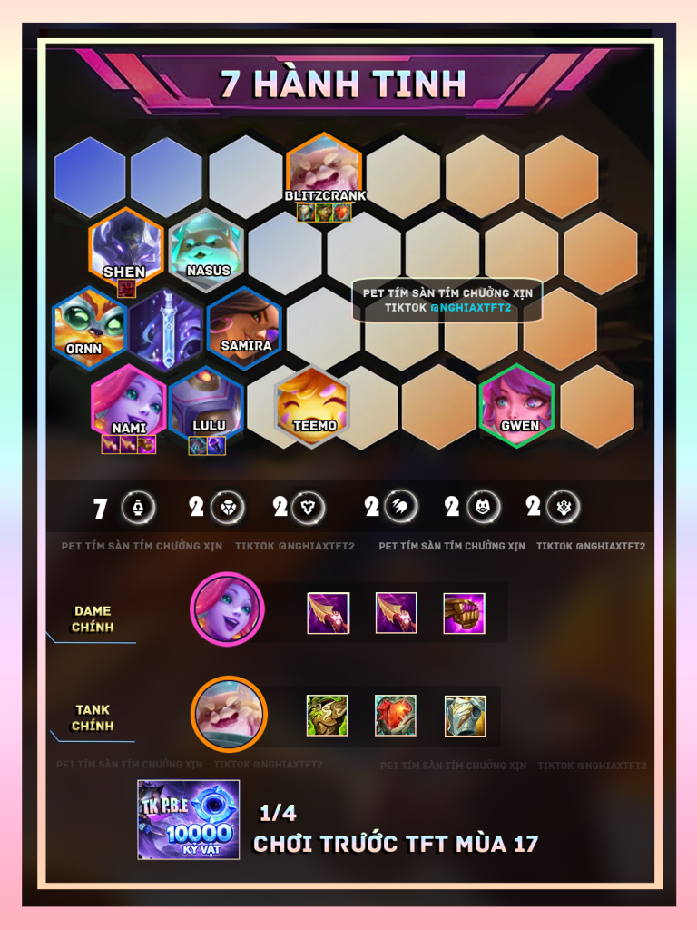 đội hình hành tinh tft mùa 17