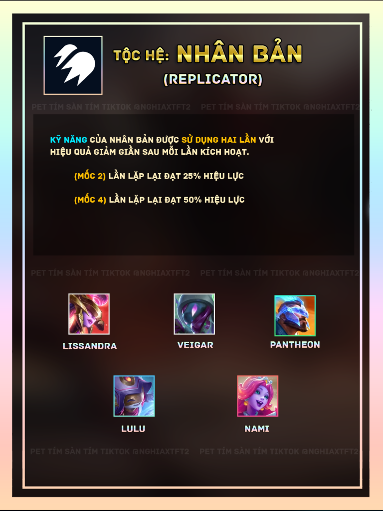 tộc hệ nhân bản tft mùa 17