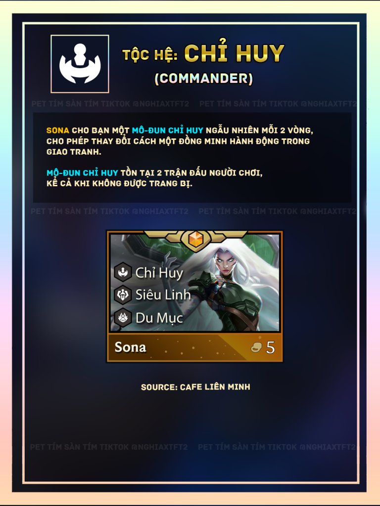 tộc hệ chỉ huy tft mùa 17