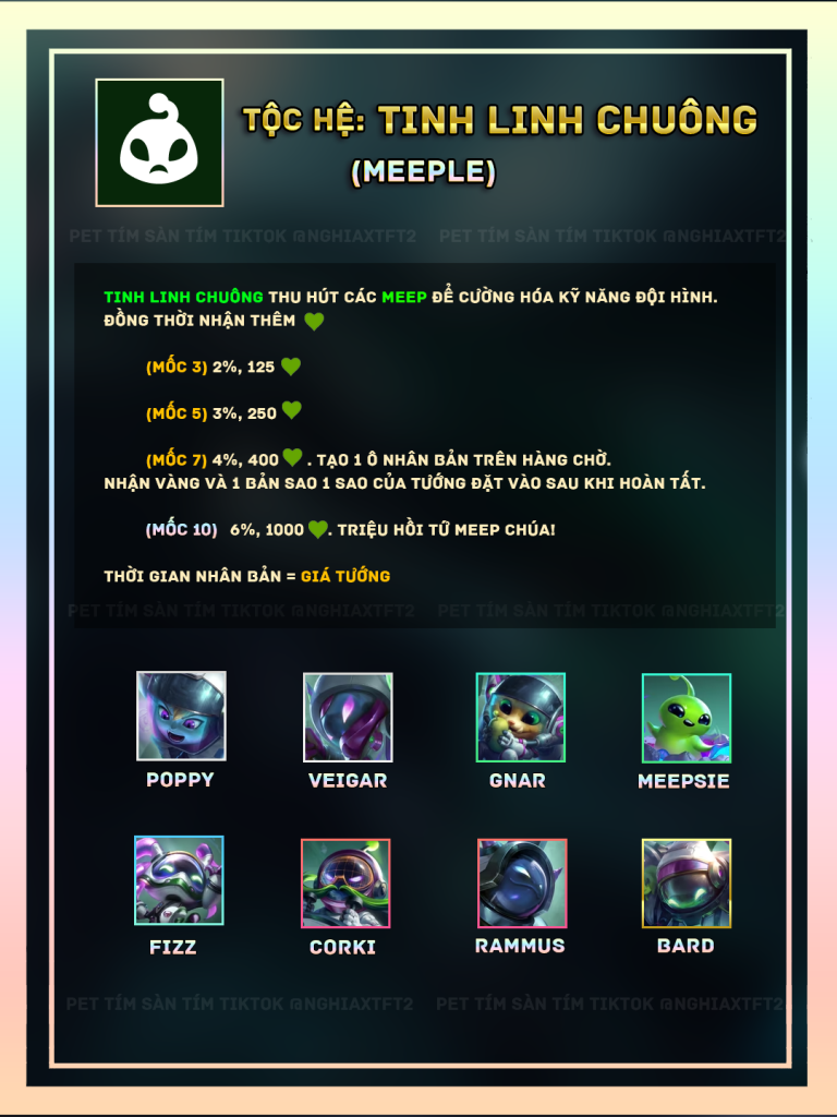 tộc hệ tinh linh chuông tft mùa 17