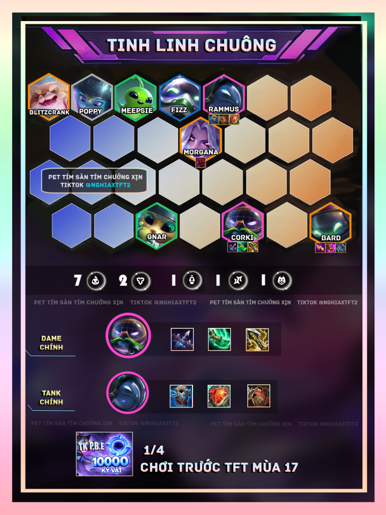 đội hình tinh linh chuông tft mùa 17