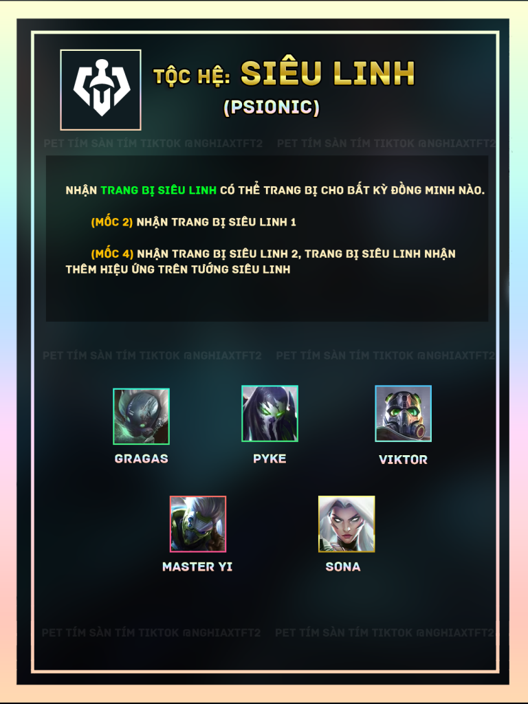 tộc hệ siêu linh tft mùa 17