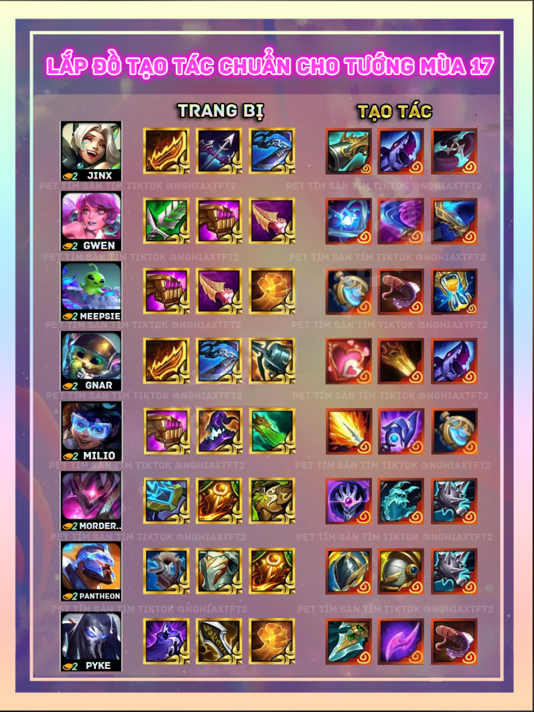 lắp tạo tác tft mùa 17